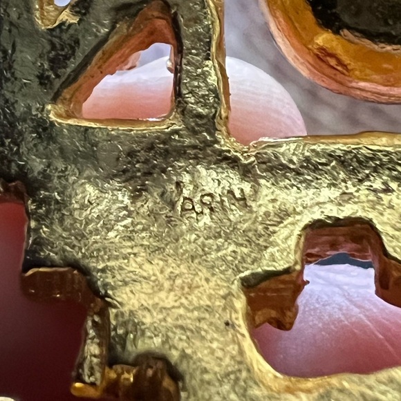 Vintage Rare Brutalist Bracelet Robert Larin 1960s Modernist Gold Plated Pewter - Picture 5 of 14